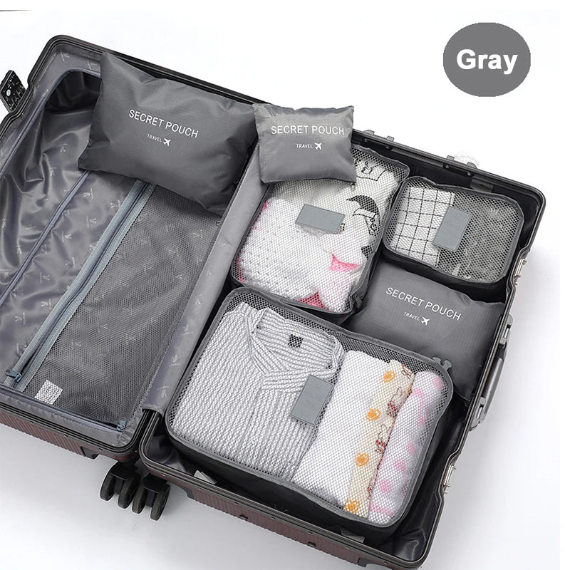 6 Pcs Travel Clothes Storage Bags ViralGalleria.com