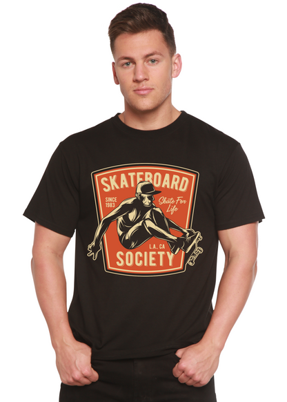 Skateboard Society Men's Bamboo Viscose/Organic Cotton Short Sleeve Graphic T-Shirt Spun Bamboo