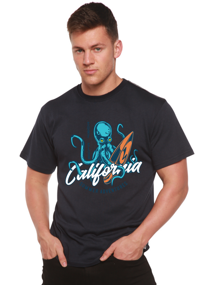 California Summer Adventures Men's Bamboo Viscose/Organic Cotton Short Sleeve Graphic T-Shirt Spun Bamboo