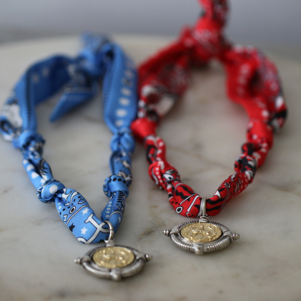 Western Coin Scarf Necklace - Stainless Steel Deep South Originals