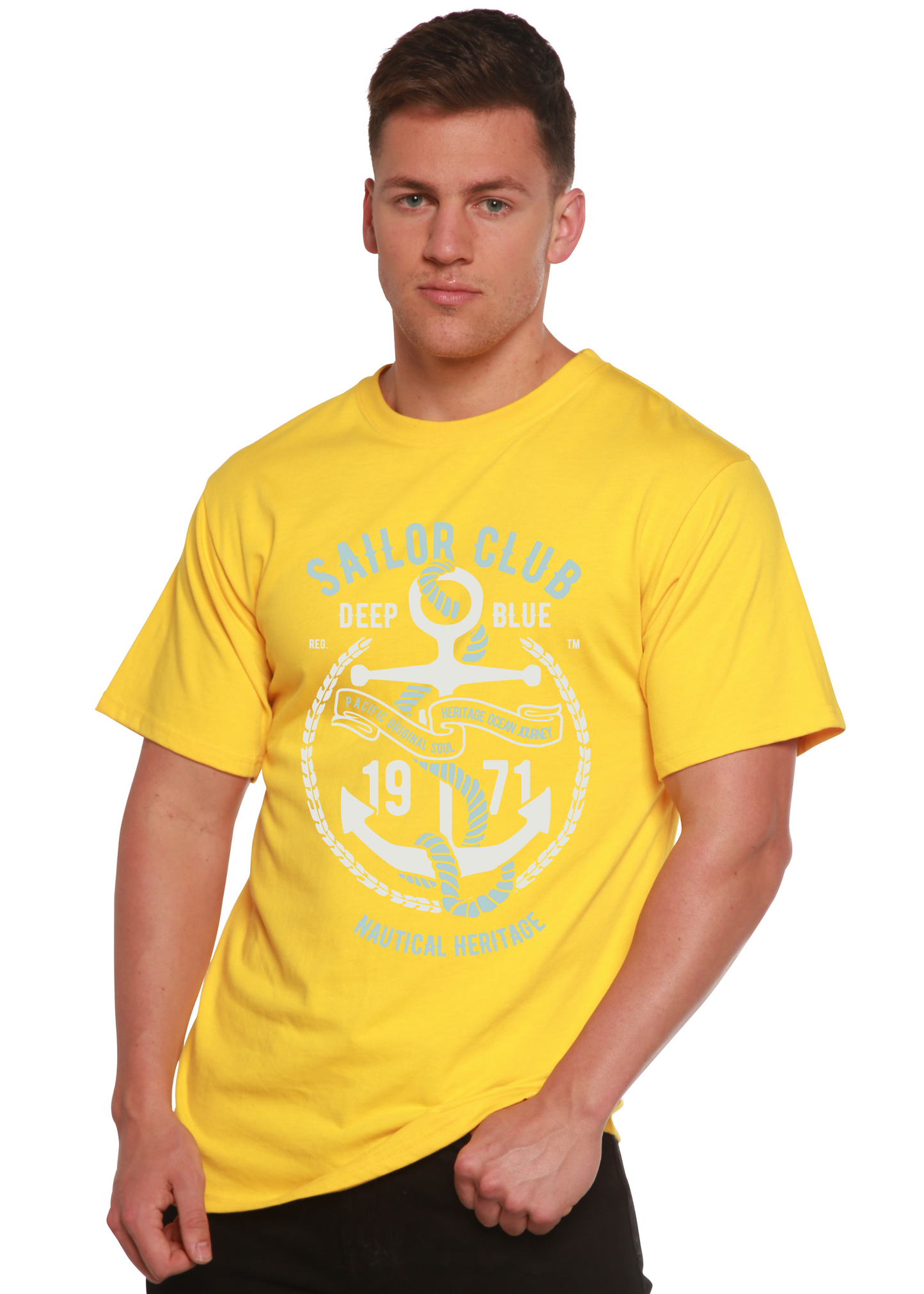 Sailor Club Spun Bamboo® Men's Bamboo Viscose/Organic Cotton Short Sleeve Graphic T-Shirt Spun Bamboo