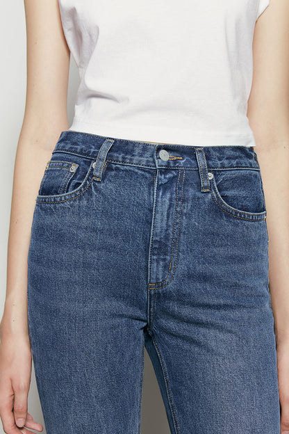 Two Shots High Rise Straight Crop Jeans HJ013 Hey Joanie