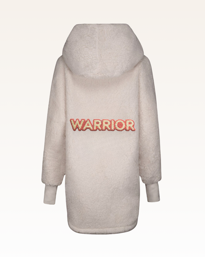 The Warrior Effect™ by Jill Martin Chenille Logo Sherpa Lounger Jacket Jill Martin