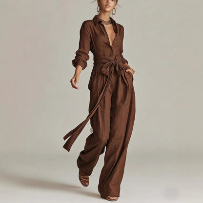 Solid Color Fashion Casual Pants Set for Women FitiqueFit