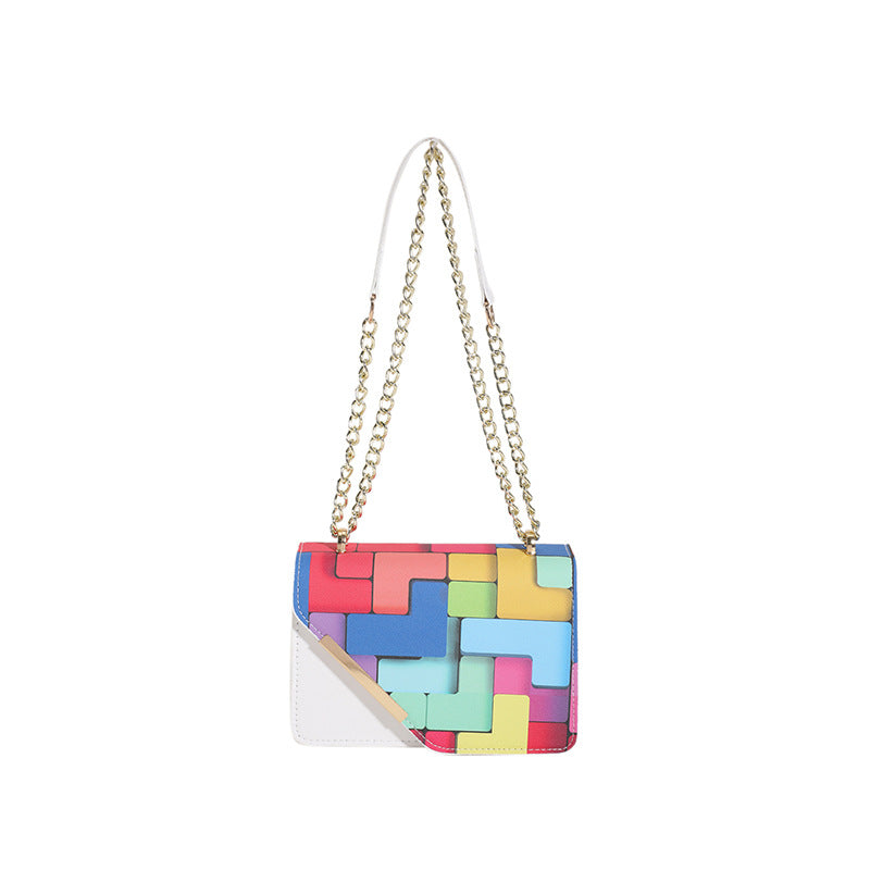 Western Style Chain Women's Fashion Color Contrast Crossbody See size chart under “more details” The Fashion Celestial