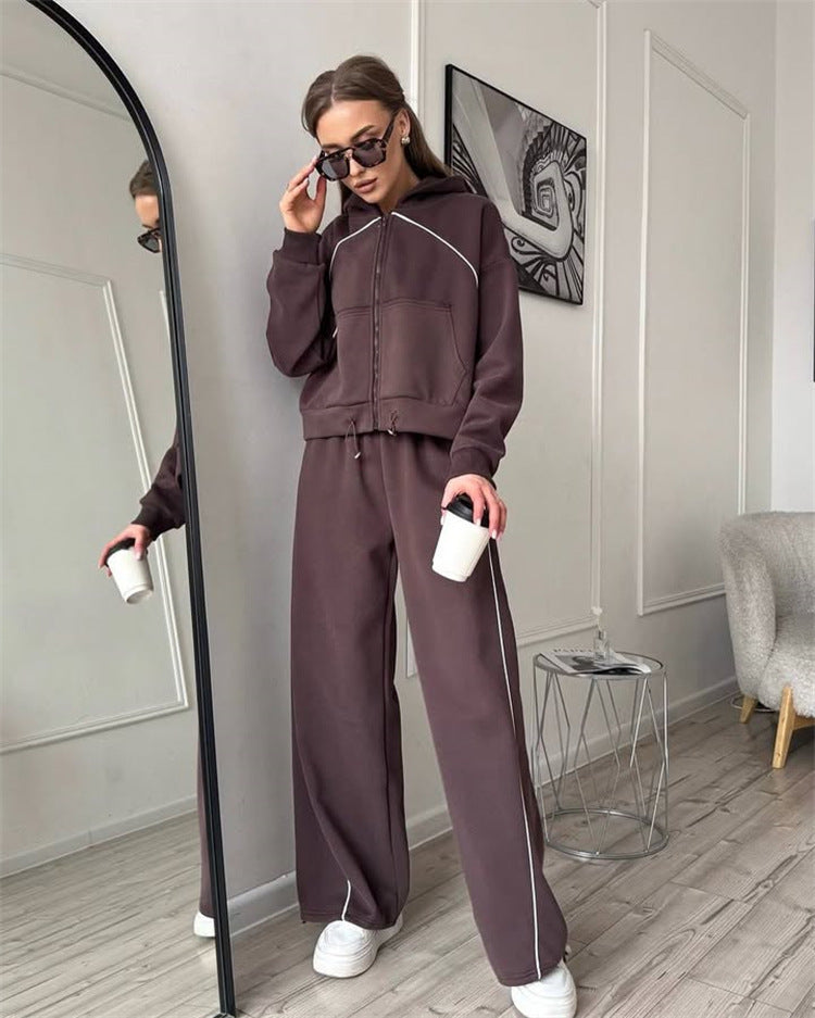 Women’s Sportswear Set Solid Color Cardigan Set FitiqueFit