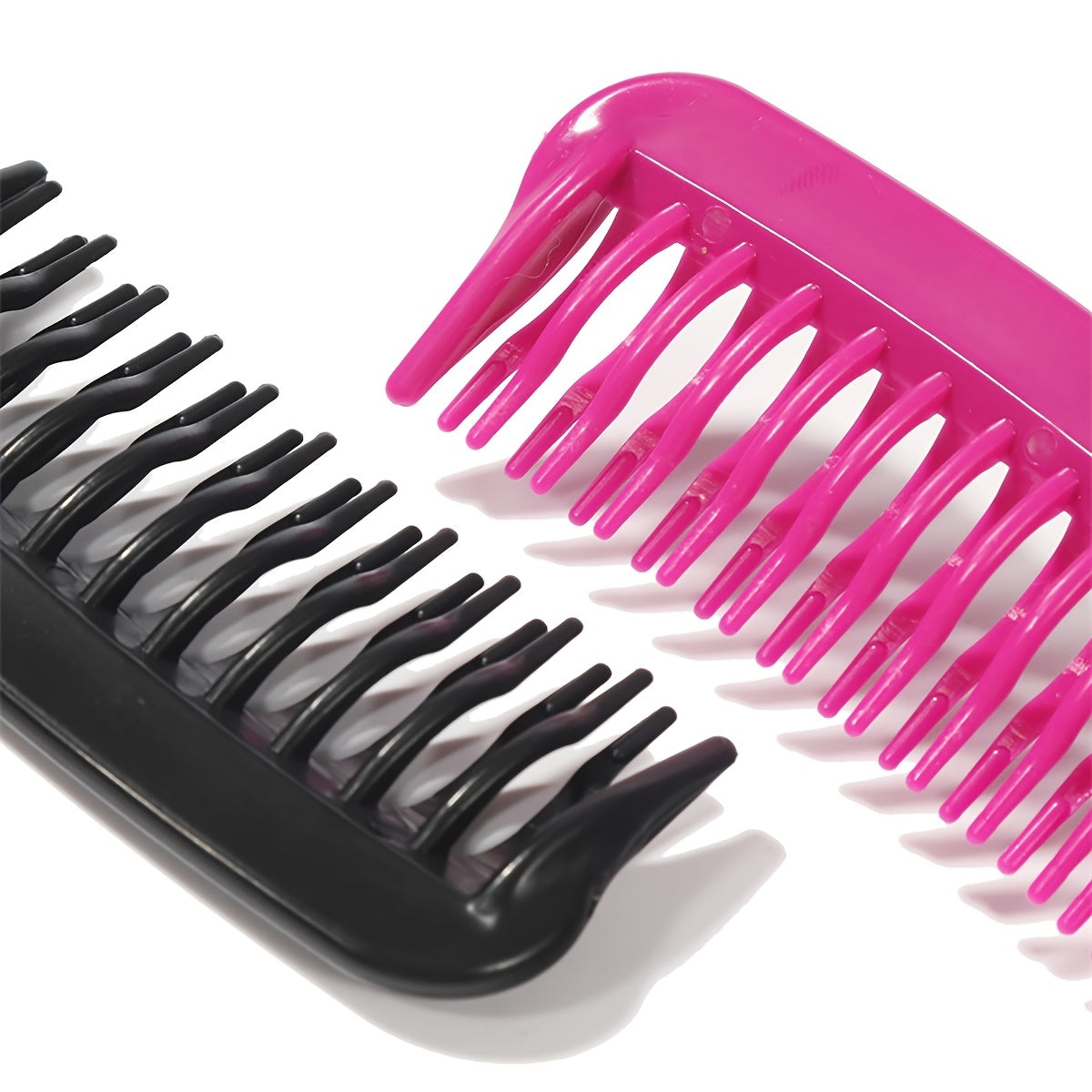 1pc Double Row Wide Tooth Detangler Hair Comb Shampoo Comb With Handle For Long Curly Wet Or Dry Hair NovaCart