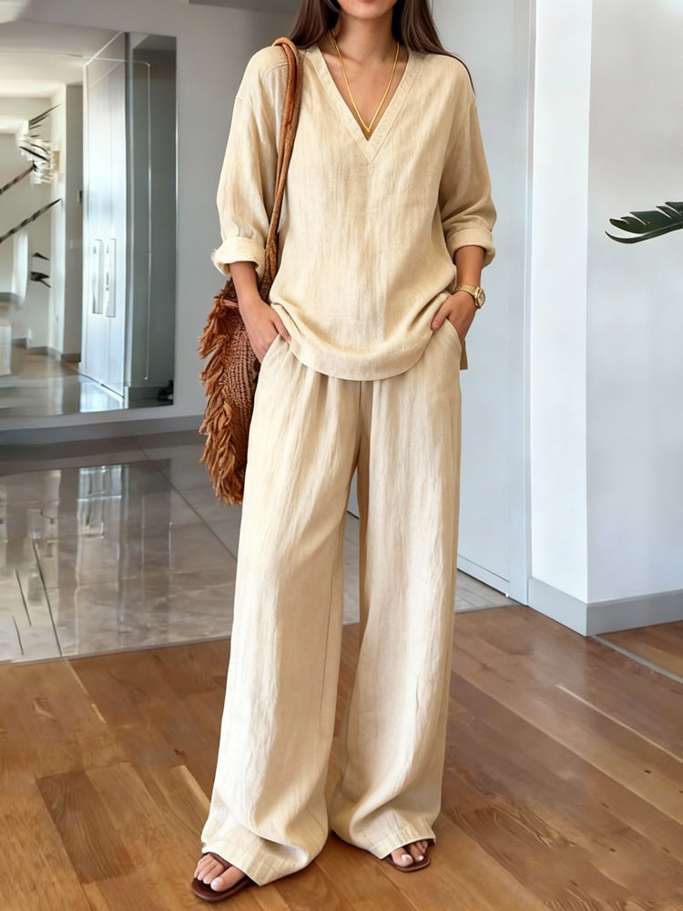 Long Sleeve Top & Full-Length Pants Two-Piece Set – 9 Colors S–3XL FitiqueFit