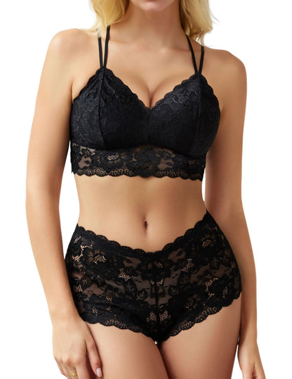 Avidlove Women Lingerie Sexy Sets Bralette and Panty Set Two Piece Lingerie Sets for Women(BlackS) New Era Fashion LLc