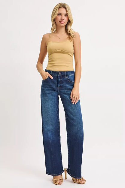 RISEN Mid Rise Wide Baggy Jeans West2East Surf
