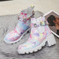 Euro-American Fashion Rhinestone Chunky-heel Trendy Boots See size chart under “more details” The Fashion Celestial