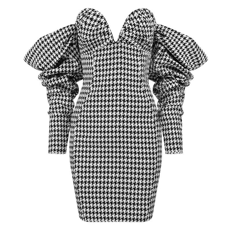 Privilege Houndstooth Dress Porshia By Porshia Banks