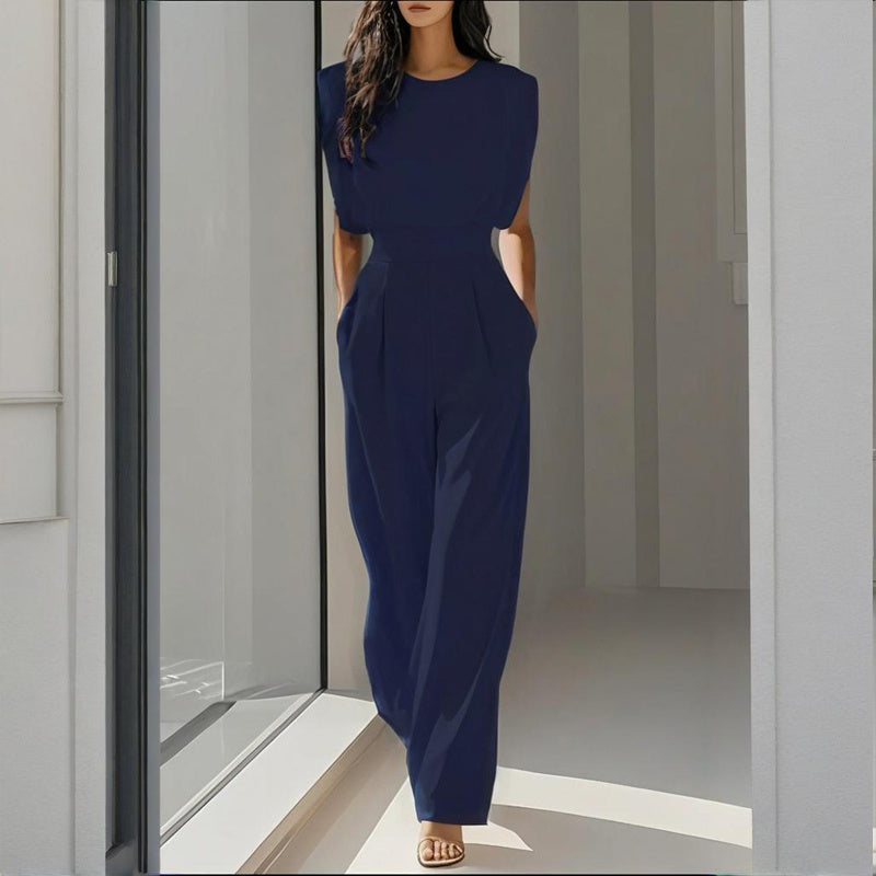 Women’s wide-leg short sleeve jumpsuit FitiqueFit