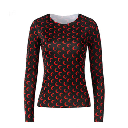 Women's Long-Sleeved Marine Moon T-Shirts & Underwear