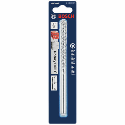 BOSCH BM2009 5/16 In. X 4 In. X 6 In. Fast Spiral Rotary Masonry Drill Bit VM Hardware