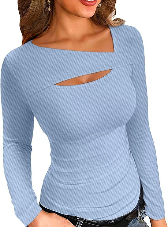 Irregular Slim Fit Long-sleeved T-shirt Top See size chart under “more details” The Fashion Celestial