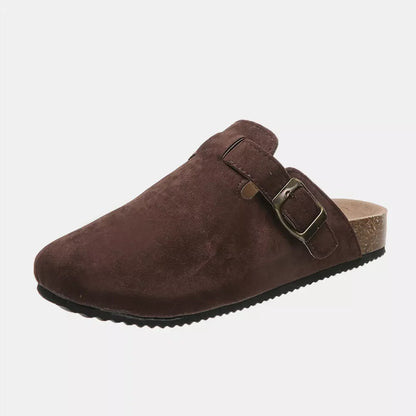 Suede Closed Toe Buckle Slide New Era Fashion LLc