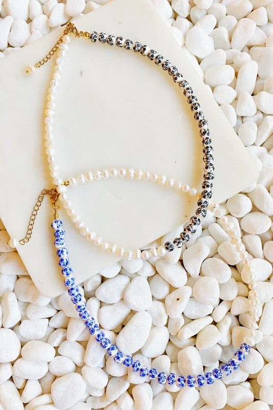 So Fresh Pearl And Porcelain Choker Necklace Shop Style & More | Fresh Looks, Everyday Deals & Free Shipping