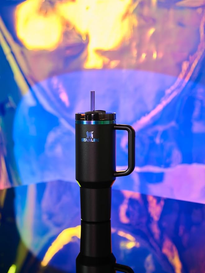 Stanley Quencher H2.0 FlowState Stainless Steel Vacuum Insulated Tumbler with Lid and Straw for Water, Iced Tea or Coffee Laser Black New Era Fashion LLc