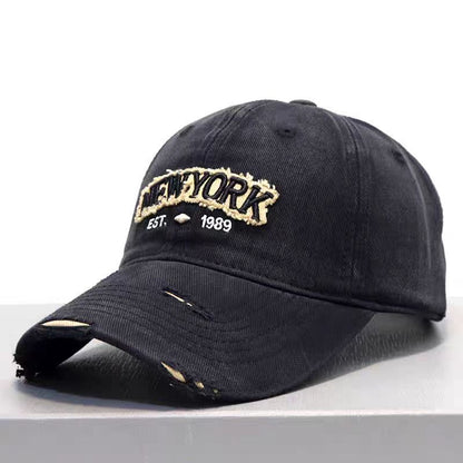 Embroidered Letter Denim Baseball Cap – Soft Crown FitiqueFit