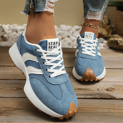 Round Toe Lace Up Sneakers New Era Fashion LLc