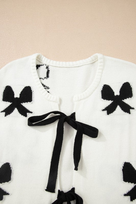 Bow Lace-up Sweater Cardigan Shop Style & More | Fresh Looks, Everyday Deals & Free Shipping