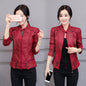 Korean-Style Slim Fit Motorcycle Leather Coat — Stand-Up Collar FitiqueFit