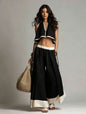 Sleeveless V-Neck Two-Piece Set – Solid Color Lounge & Casual Outfit FitiqueFit
