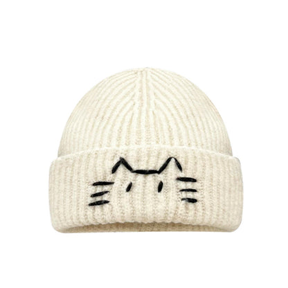 Women’s Cute Cat Line Design Knitted Hat – Warm Fall & Winter Beanie FitiqueFit