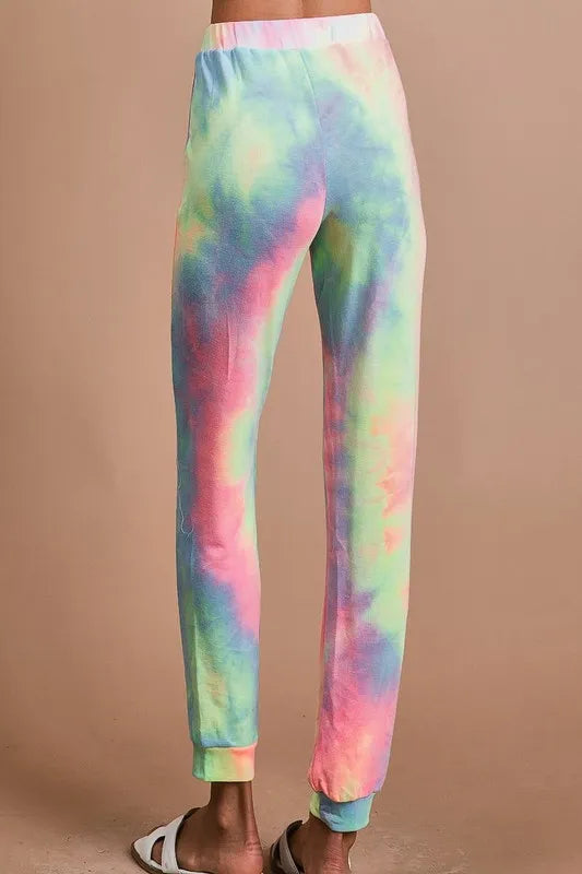 BiBi Tie Dye French Terry Casual Pants New Era Fashion LLc