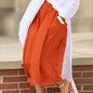 Women's Solid Color Cotton Wide Leg Cropped Pant FitiqueFit