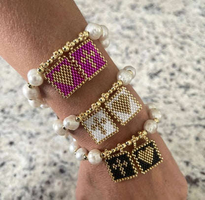 Sacred Freshwater Pearl Scapular Bracelet Shop Style & More | Fresh Looks, Everyday Deals & Free Shipping