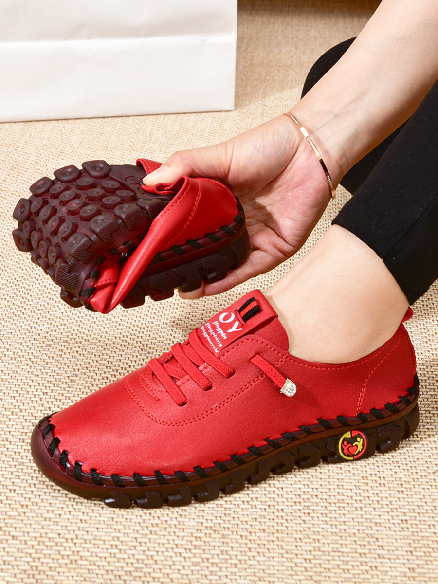 Spring/Autumn 2022 New Style Soft Sole Casual Mom Shoes, Flat Shoes for Women, Breathable and Comfortable Genuine Dance Shoes for Square Dancing, Women Shoes NovaCart