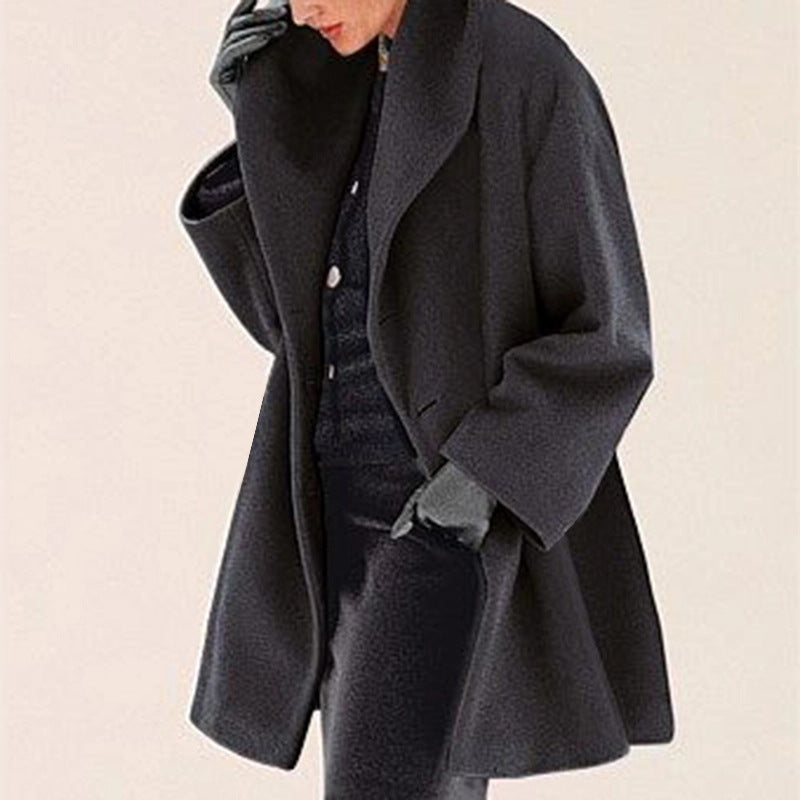 Plus Size Oversized Wool-Like Coat FitiqueFit