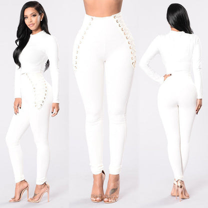 Women's Small Cross Strap Leggings Large Size Stitching See size chart under “more details” The Fashion Celestial