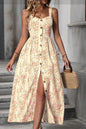 Women's Floral Dress Women's Summer Outerwear A- Line Skirt Dress Grayceful LLC