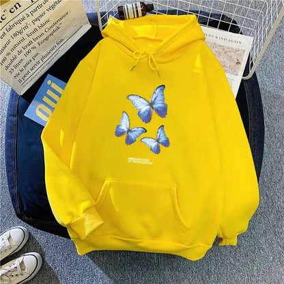 "Plus Size Women's Fleece Hooded Sweater for Students"