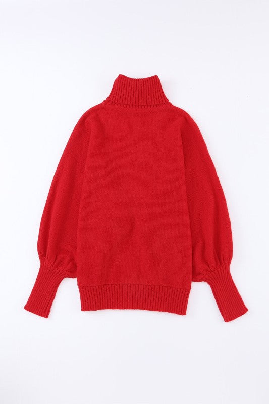 Christmas Merry Embroidered Puff Sleeve Turtleneck Shop Style & More | Fresh Looks, Everyday Deals & Free Shipping