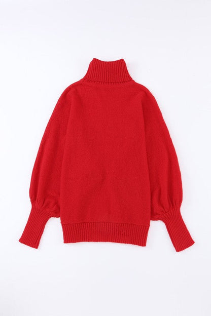 Christmas Merry Embroidered Puff Sleeve Turtleneck Shop Style & More | Fresh Looks, Everyday Deals & Free Shipping