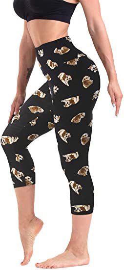 Cropped High-Rise Print Leggings – USA Flag Print Patriotic Workout Pants - 19 Styles FitiqueFit