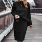 Women's Two Piece Set - Pullover Sweater & Bodycon Skirt Cozy Outfit FitiqueFit