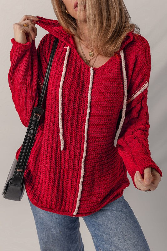 Olivia Knit Drawstring Hooded Sweater Shop Style & More | Fresh Looks, Everyday Deals & Free Shipping