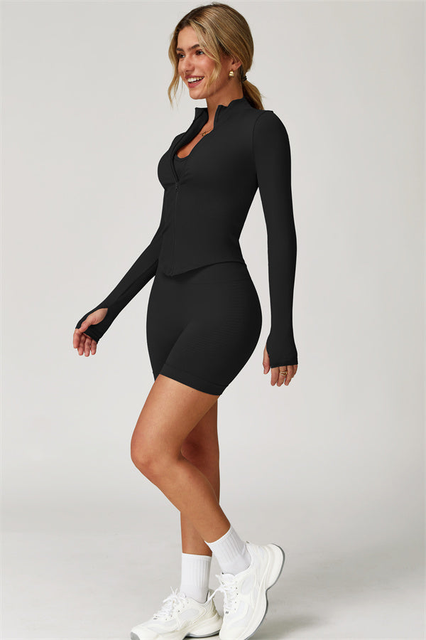 The Delight Jacket Shorts 2-Piece Set Fitglutes Activewear Gymwear Sportswear & Workout Clothes