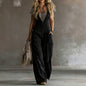 Sleeveless Loose Wide-Leg Jumpsuit with Two Pockets | 4 Colors FitiqueFit