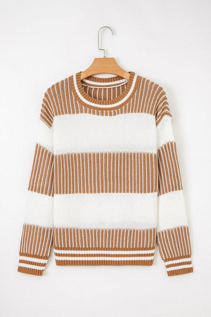 Stripe Patchwork Drop Shoulder Sweater Shop Style & More | Fresh Looks, Everyday Deals & Free Shipping