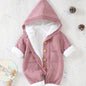 Newborn Boys And Girls Knitted Jumpsuit With Long Sleeve Hooded Pants Jumpsuit NovaCart