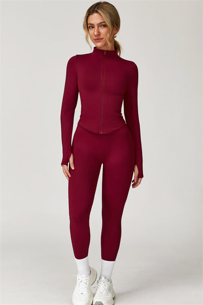 The Delight Jacket Sports Bra Leggings 3-Piece Set Fitglutes Activewear Gymwear Sportswear & Workout Clothes