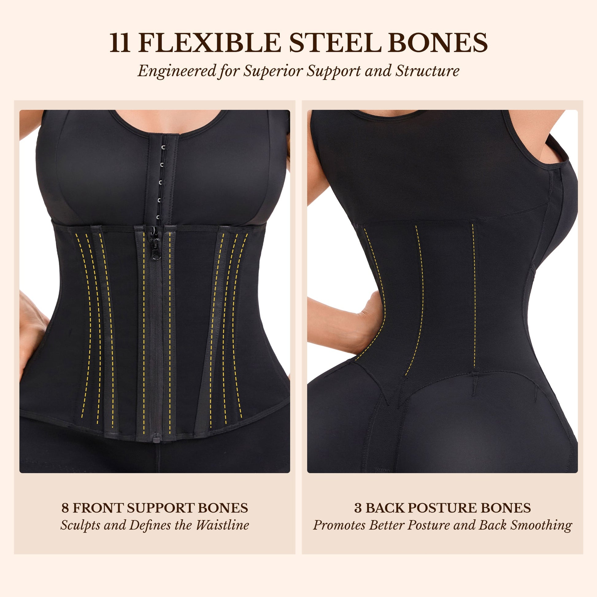 Fajas Colombianas Moldeadoras Overbust Shapewear For Women Tummy Control Full Body Shaper & Butt Lifter Post Surgery Compression Garment See size chart under “more details” The Fashion Celestial