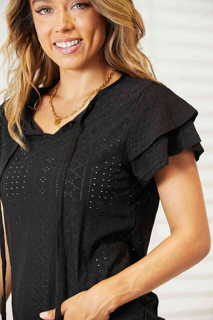 Flutter Sleeve Top- Exquisite Elegance SnagBag