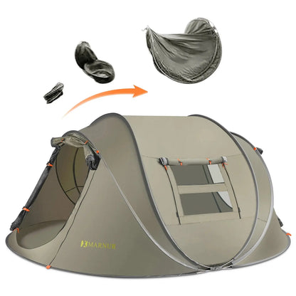 Effortless Camping with the MARNUR Instant 4-Person Pop-Up Tent - Spacious, Lightweight, and Ready in Seconds!